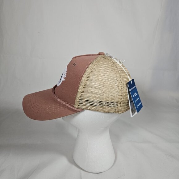 Tommy Bahama Baseball Hat Dusty Rose Mauve Truckers Hat Adjustab Fish - Picture 2 of 10